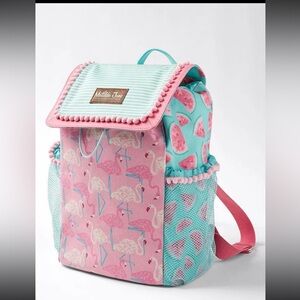 NWT Matilda Jane "Enchanted Garden Drive Flamingo Watermelon Pink Backpack